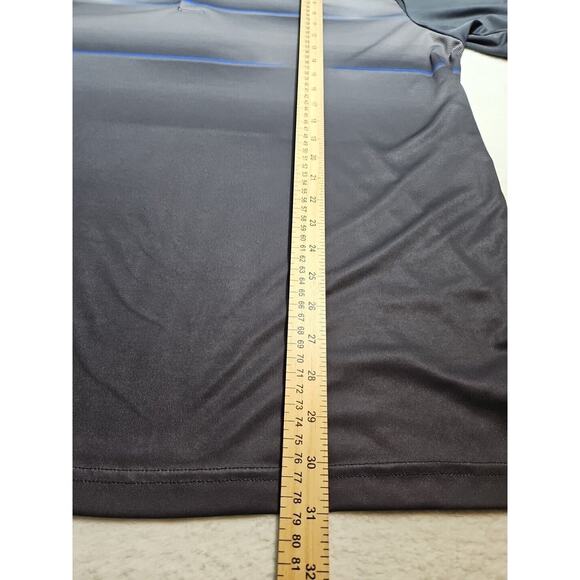 PGA Tour 2XL Striped Men's Polo Shirt Short Sleeve Gray W/ Blue Stripe - Picture 6 of 7